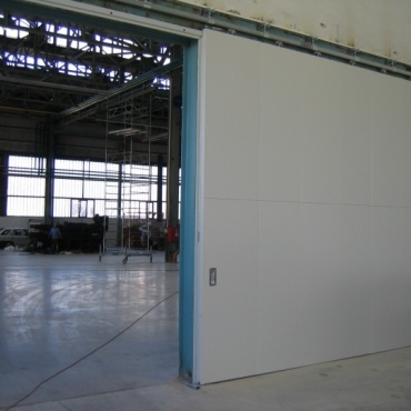 Противопожарные откатные ворота подвесные 3250x2500